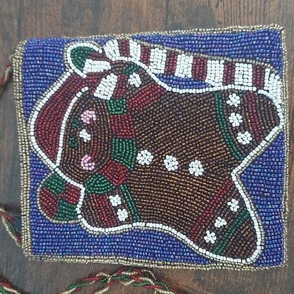 C Marie Beaded Holiday Gingerbreadman Crossbody - Picture 2 of 10